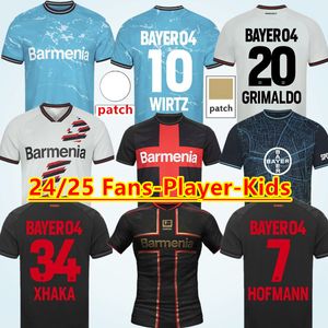 24 25 Bayer 04 Jerseys de football Leverkusen X H A K A Boniface Palacios Wirtz Grimaldo Hofmann Hincapie Tapsoba Schick Frimpong 23 24 25 Men Kids Kids Special Football Shirts
