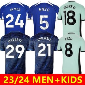 23/24 CFC JAMES CUCURELLA ENZO Camisetas de fútbol Hombres Niños 2023 2024 FOFANA MUDRYK STERLING T. SILVA N.JACKSON CHILWELL NKUNKU GALLAGHER MADUEKE Camiseta de fútbol Uniforme