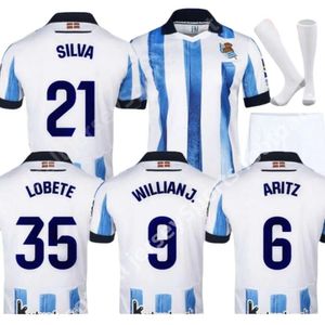 23 24 Fans Real S Sociedad Soccer Jersey Portu David Sia Oyarzabal x Prieto Football Shirt Take 2023 2024 Carlos Fernandez Camiseta de Futbol Men Kit Kid Kid