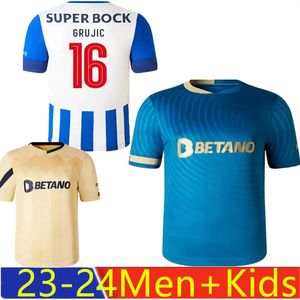 23 24 FC Portos Jerseys Dragon Fans Player Version 2024 Campeoes Pepe Sergio Oliveira Mehdi Luis Diaz Matheus Guero de la camisa de fútbol Kits Kits Kits