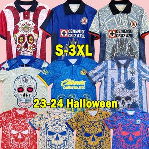 23 24 Halloween Liga MX Camisetas de fútbol Cruz Azul Futbol Club 2023 2024 Tigres UANL Club América C.F. Monterrey TolucaCD Chivas USA Camisetas de fútbol Hombres Uniformes