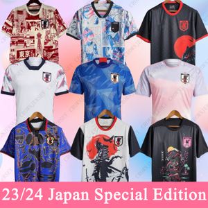 23 24 Maillots de football de l'équipe nationale du Japon OSAKO YOSHIDA NAGATOMO SHIBASAKI HARAGUCHI MINAMINO KUBO Home Away Édition spéciale Chemises de football édition célébrité