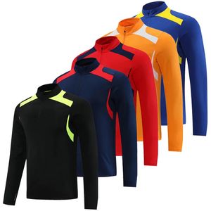 23/24 Hommes Football Jersey Survêtement À Manches Longues À Séchage Rapide Mâle Plus Taille Vêtements De Sport Formation Personnalisée Football Demi-Zip Tops 240325