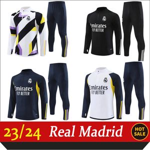 23/24 survêtement homme entraînement manches longues costumes VINI JR BELLINGHAM 2023 2024 real Madrides hommes enfants vêtements de sport de football chandal futbol survetement