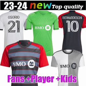 23 24 MLS Toronto FC Jerseys de fútbol lejos Kaye Bernardeschi 2023 20224 Osorio Insigne Morrow Bradley Fútbol Camisa de fútbol Uniforme de ventiladores de jugadores666