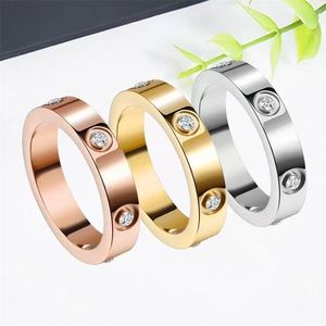 23 24 Popular Fashion 2023ss Designer Ring Woman Man Nail Love Band Ring Stones Design Screw Jewelry Couple Lover Silver Gold Men&221q