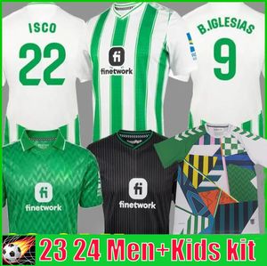 23 24 REAL BETIS ISCO Jerseys de fútbol 2024 Joaquin Fekir B.Iglesias Canales Willian J Camisa William Camarasa Victor Ruiz Kits Kids Kit 24 25 Versión de recuerdo Camisa de futbol