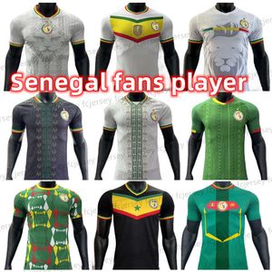 23 24 Sénégal Soccer Jersey Équipe nationale de football 24 25 Mane Koulibaly Balde Diatta Sarr Kouyate Men Uniforms Player Fans Shirt Africa Maillot de Foot Kits