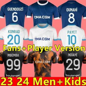 23 24 Jerseys de football spécial 2023 2024 MAILLOT FOOD OM VItinha Guendouzi Gigot Gerson Payet Clauss Football Shirts Men Kids Uniform Fans Player Player Version