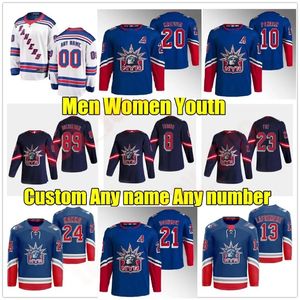 23 Maillot de hockey Adam Fox NY Reverse Retro 10 Artemi Panarin Rangers 31 Igor Shesterkin Mika Zibanejad Chris Kreider Jacob Trouba Kaapo Kakko Ryan Reaves maillots 1111