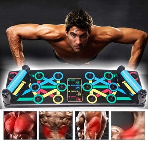 23 en 1 Push-ups Stands Chest Muscle Grip Bodybuilding Board Set Pliable et Facile à Installer Équipement de Fitness Pour La Maison / Gym X0524