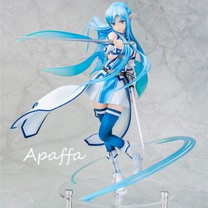 23 cm Anime Figura Juguetes Sword Art Online Yuuki Asuna 17 Escala ALO Ver agua Elf PVC Figuras de acción Juguetes Colección Modelo Regalo 220520