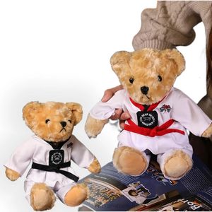 23 cm nouveau mignon ours en peluche Taekwondo ours petit ours poupée couple enfants petit peluche jouet Saint Valentin Noël anniversaire cadeau décoration de la maison 240124