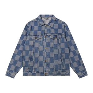 23FW Diseñador de moda Mens Jaqueta de mezclilla de mezclilla Lovu Nuevo traje de chaqueta de mezclilla de color azul lavado de edición limitada de edición limitada