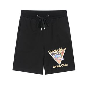 23ss Pantalones cortos Casablanc azul claro lado del arco iris rayas blancas hombres mujeres pantalones cortos deportivos casuales moda transpirable versátil kuanso cinco pantalones