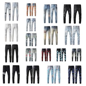 23ss Hommes Jeans Miri Jeans Designer Top Qualité Homme Pantalon Long Pantalon Streetwear Lavé Vieux Jeans Violet Jeans Longs Trou Regular Jeans Denim