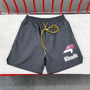 Pantalones cortos con estampado de letras 23SS para hombres y mujeres, pantalones cortos de tela fresca, estilo deportivo de verano