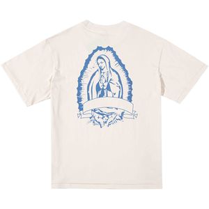 23SS Nueva Mujer Camisetas para hombres Gama alta Religión clásica Diosa Impresión en sánscrito Camiseta Vacaciones Verano Moda Transpirable Playa Casual Calle Manga corta TJAMMTX301