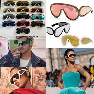 23SS Season Acetate Wave Mask Gafas de sol para mujeres Diseñadores Gafas de sol grandes Piernas anchas Moda para hombre Tonos personalizados Playa 100% Protección LE40108