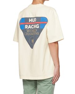 23ss Camiseta de moda de algodón de manga corta Tallas grandes EE. UU. Verano Vintage Racing World Champions Camiseta High Street Europa Hombres Camiseta unisex