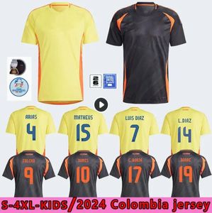 24/25 COLOMBIA James Soccer Jerseys Kits Kits 2025 Columbia National Team Football Shirt Away Camisetas 2024 Copa América Arango C. Chucho Cuadrado