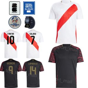 24 25 Copa America Pérou 7 Polo Soccer Jersey Équipe nationale 10 Farfan 20 Flores 3 Corzo 6 Traco 1 Gallese 11 Ruidiaz 18 Carrillo 7 Solano Kits de football Black Black