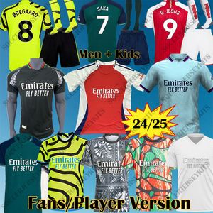 24 25 Havertz Rice Smith Rowe G.Jesus Saka Fans Joueur Version 2023 Kits de foot