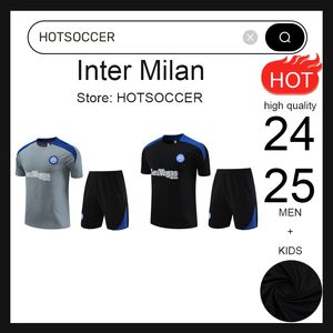 24 25 Inter Lautaro Chandal Futbol Football Milano Training Uniform 2024 2025 Milan Camiseta de Foot Sportswear Shorts à manches courtes pour hommes et enfants