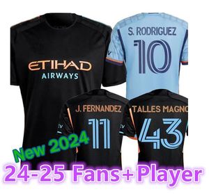 24 25 New York City FC Soccer Jerseys Blue NYCFC 2023 2024 Fans Joueur Version MLS Kit de football Kit Home Away Thiago S.Rodriguez Amundsen Talles Magno Keaton8899