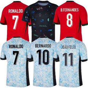 24 25 PortuguesE Soccer Jerseys FERNANDES RONALDO Portugal Eurocopa 2024 Hombres XXXL 4XL Kit para niños B.FERNANDES JOAO FELIX PEPE BERMARDO camiseta de fútbol UNIFORME