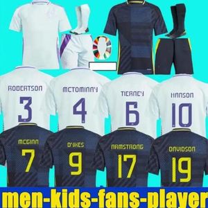 24 25 Ecosse Soccer Jersey 2024 Euro Cup Scottish National Team Football Shirt Kit Set Home Navy Blue Away White Robertson Dykes