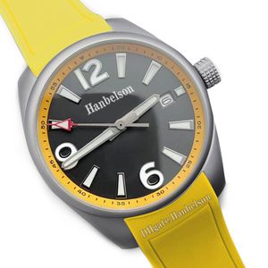 24 colores Relojes para hombre 2813 Movimiento automático Amarillo negro Esfera de dos tonos Correa de caucho deportivo 46MM Bisel giratorio Reloj de pulsera de acero
