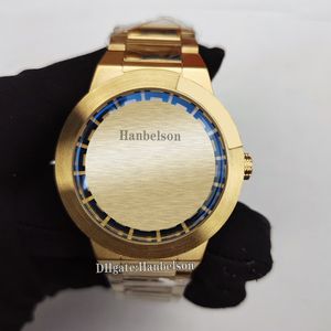 24 colores Relojes para hombre Todo aspecto dorado Reloj de pulsera con movimiento de cuarzo Dos manecillas de reloj Reloj para caballero Todo acero 42 mm