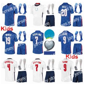 24 enfants Harry Kane Youth Soccer Jersey Europa Cup Chaussettes Set STERLING RASHFORD SANCHO STONES WINKS MOUNT CHILWELL TRIPPIER Kits de football