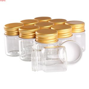 24 pièces 15 ml 30*40mm bouteilles en verre avec bouchons en aluminium doré bocaux flacons pour mariage artisanat cadeaux