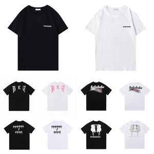 24 Tshirt Mens Women Designers T-shirts T-shirt Black and White T-shirt Hip Hop Fashion Imprimée à manches courtes HIGHT-1 COTTONS MAN T-shirt Polos Chothes Summer Tees
