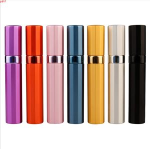 24 x voyage 8ML Mini Portable remplaçable vide atomiseur bouteille de parfum en aluminium vaporisateur parfum conteneurs haute quantité