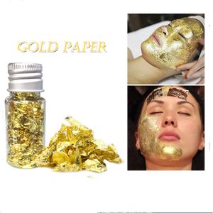 Feuille de masque en papier feuille d'or 24K, Anti-âge, luxe, feuilles d'or pour le visage, blanchissant, éclaircissant, hydratant en profondeur