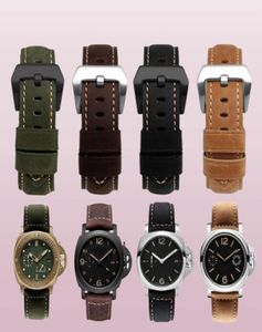 Band de montre de 24 mm 26 mm pour Panerai Pam Luminor Calons de veau rétro ACCESSOIRES DE CUIR GRATITES RETRO