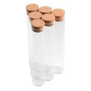 24 pièces 150 ml bouteilles en verre de tube à essai vides sont un petit récipient transparent pour faire de l'artisanat souhaitant une bouteille de collation pot de parfum Vial2361