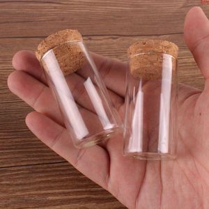 24pcs 20ml taille 27 * 50mm tube à essai avec bouchon en liège bouteilles d'épices conteneur pots flacons bricolage craftgood quantité uvcuo