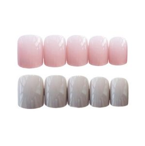 24 Uds. De puntas de uñas postizas francesas de Color Natural, uñas postizas artificiales, herramientas de manicura acrílicas artísticas