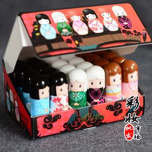 24 pcs/pack Kawaii Kimono baume à lèvres fruité saveur thérapie baume à lèvres Lot maquillage en gros hydratant romantique beauté cadeau pour fille 240321