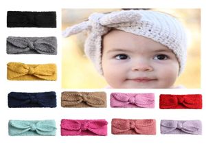 24pcsLot hiver plus chaud oreille tricoté bandeau Turban pour bébé filles Crochet arc large bandeau extensible bandeau cheveux accessoires 4272269