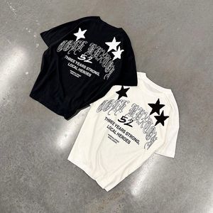 24SS Printemps Eté Royaume-Uni Londres Gothique Lettre Imprimer Tee Surdimensionné Mode Plus Taille Hommes T-shirt À Manches Courtes Femmes Casual Coton Designer T-shirts 0204