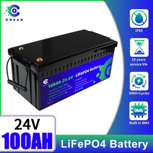 Batería Lifepo4 de 24V y 100Ah, más de 4000 baterías LiFePO4 de ciclo profundo con BMS para Motor de arrastre, buscador de peces, rueda eléctrica para acampar al aire libre