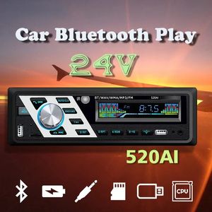 24v Car Stereo Audio Bluetooth 1 Din Car Mp3 Multimedia Player USB MP3 FM Radio Player JSD-520 avec télécommande