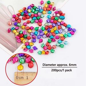 25-200pcs Jingle Bells Aluminium Perles en vrac Small for Festival Party Decoration / Christmas Tree Decoration / DIY Crafts Accessoires