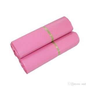 25 * 39 cm Pink poly mailer envío bolsas de embalaje de plástico productos correo por Courier suministros de almacenamiento correo autoadhesivo bolsa de paquete