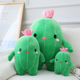 Jouets en peluche Cactus de dessin animé 25/40CM, oreillers Kawaii, poupées de plantes douces en peluche pour enfants, jouets pour bébés, cadeaux de décoration d'anniversaire